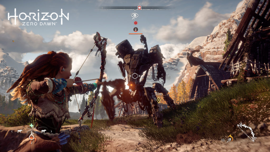 Horizon Zero Dawn: Aloy takes down a corruptor